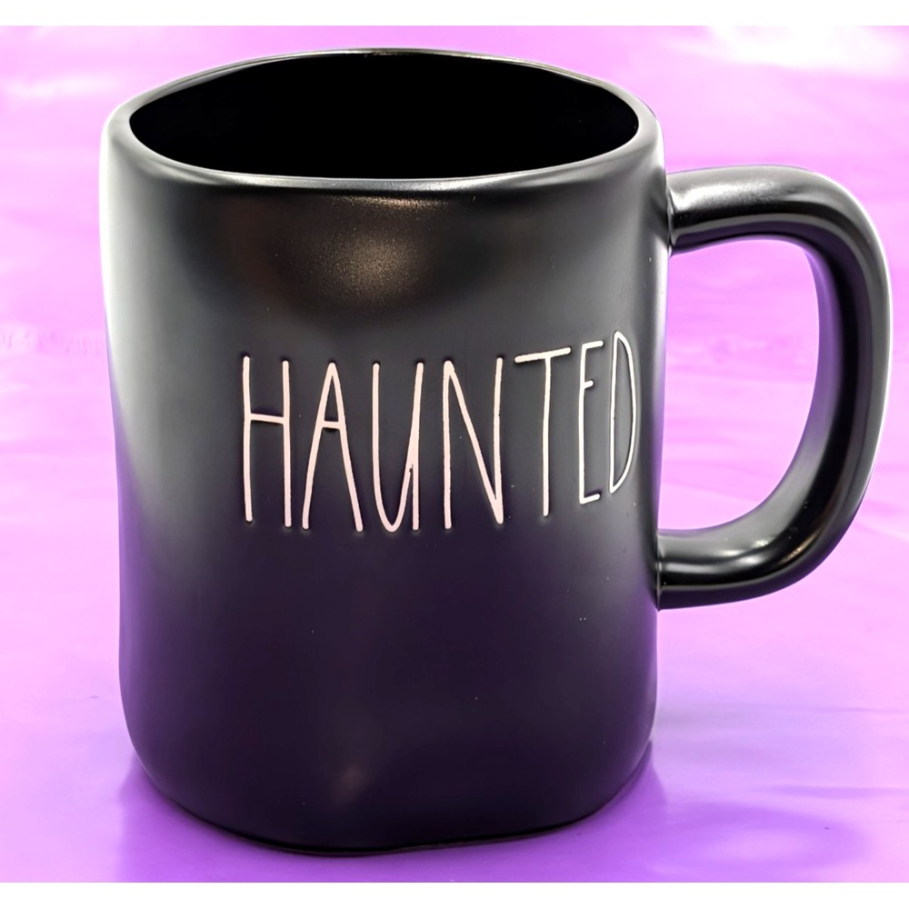 Rae Dunn HAUNTED Matte Black Coffee Mug Artisan Collection by Magenta 202